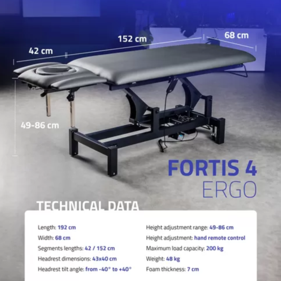 Eldriven behandlingsbänk Fortis 4 ERGO